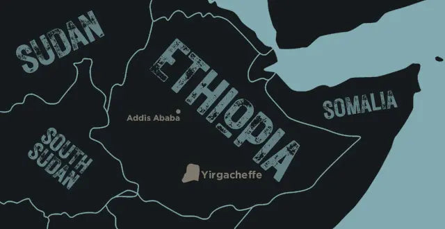 Ground Coffee Society Ethiopia Yirgacheffe Misty Valley map