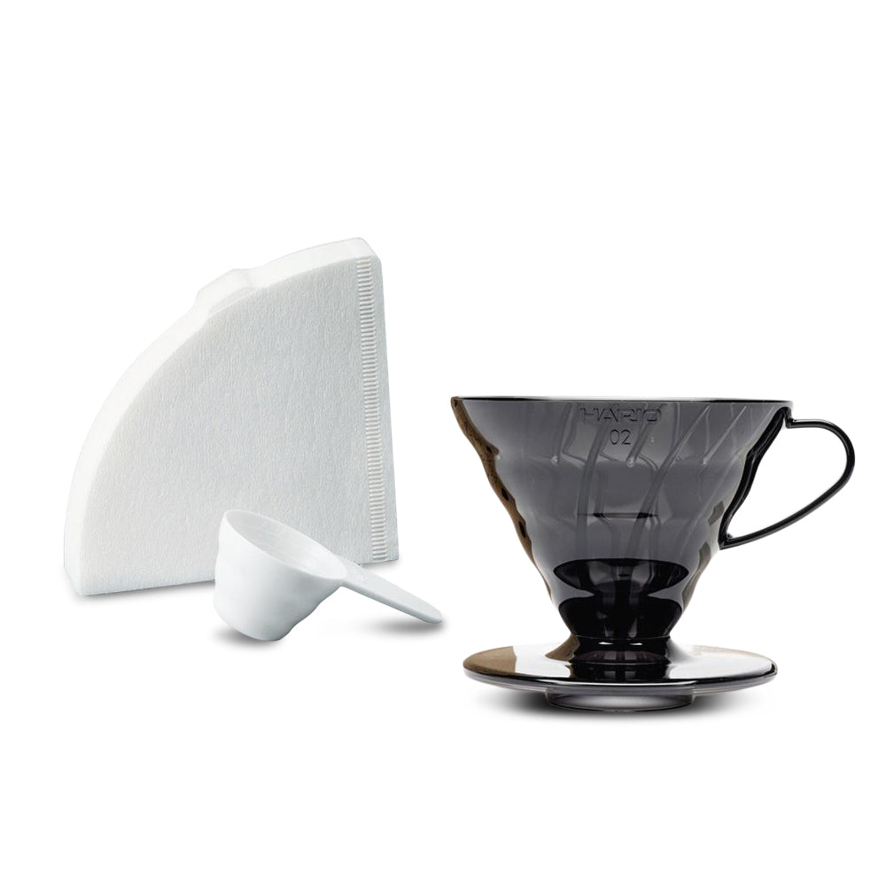 Hario V60 and Skerton N Coffee Grinder Starter Kit (Black)