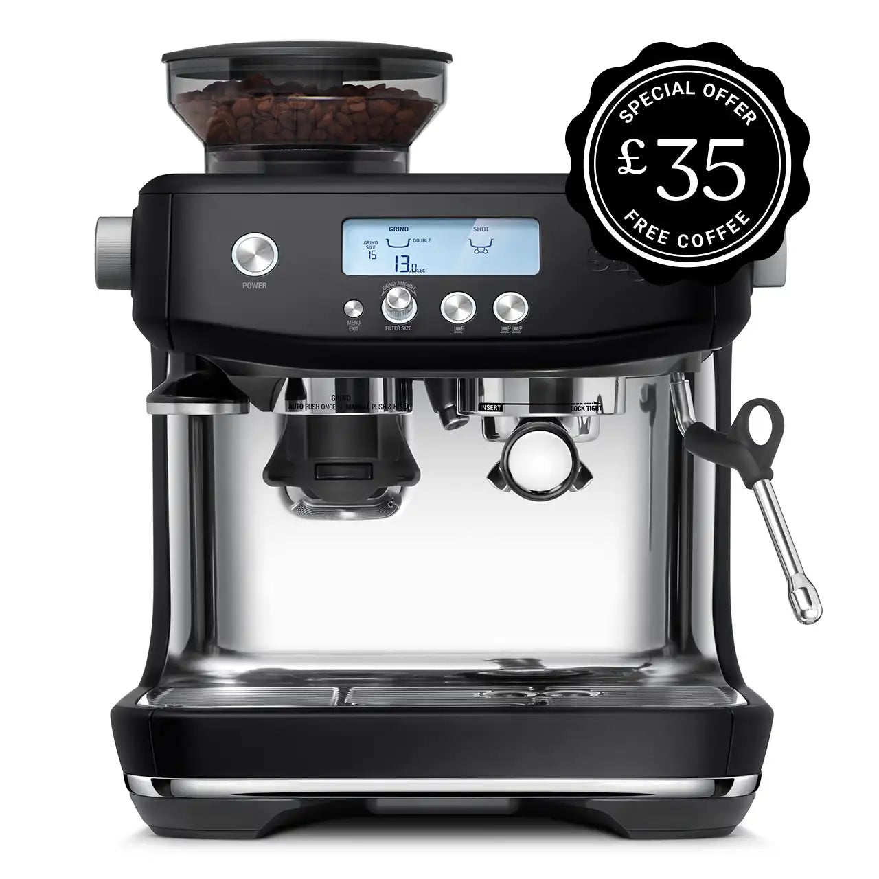 Sage The Barista Pro Espresso Machine Black Truffle