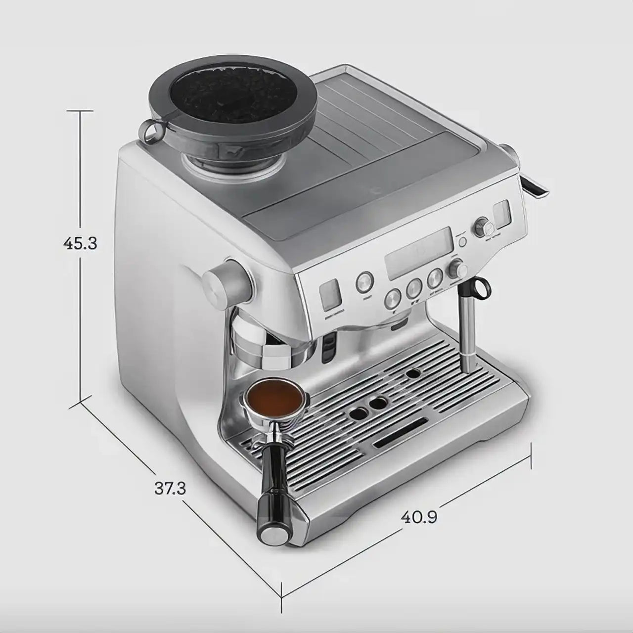 Ground Coffee Society Sage The Oracle Espresso Machine Brushed Stainless Steel Dimensions