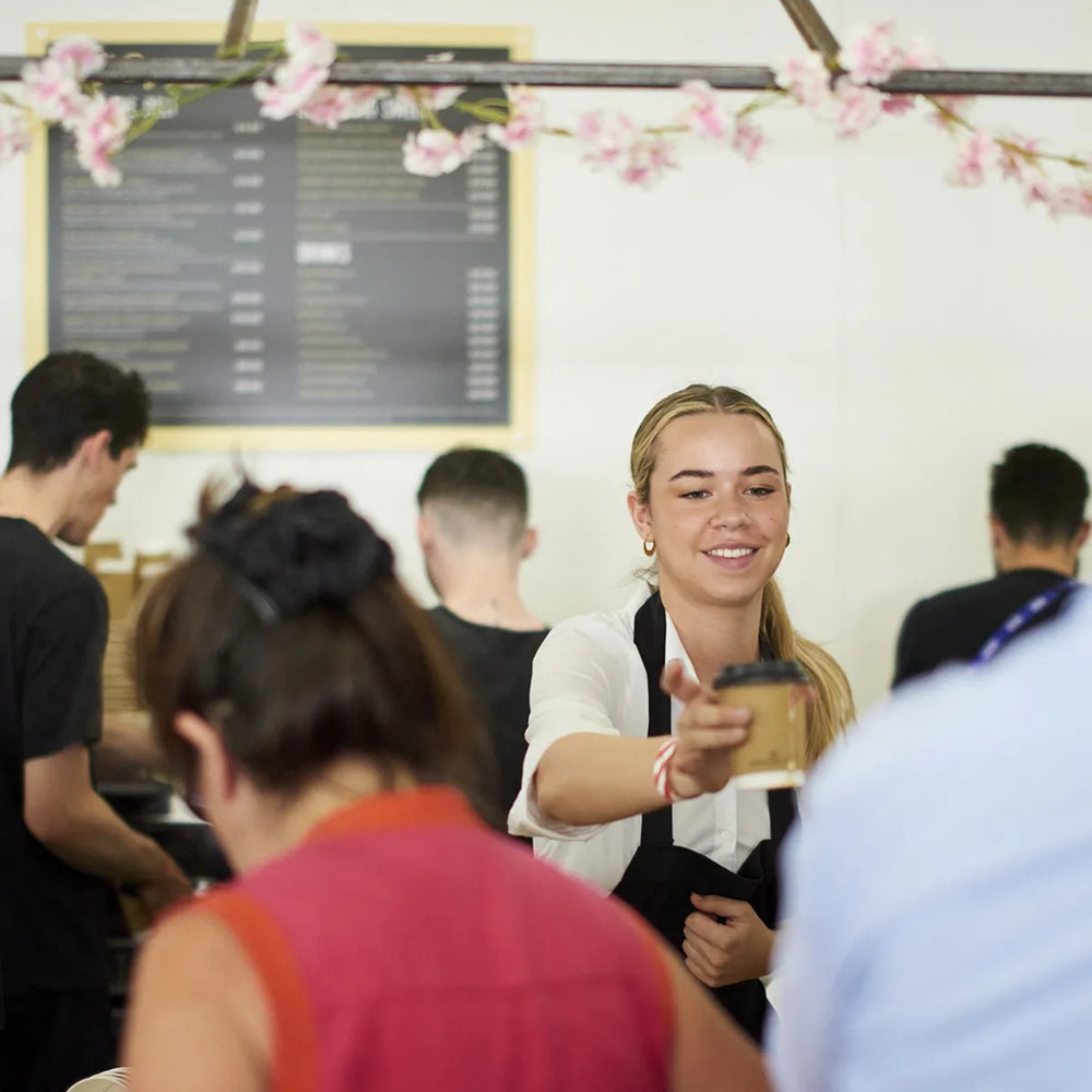 Ground Coffee Society wholesale serving coffee at Queens tennis event