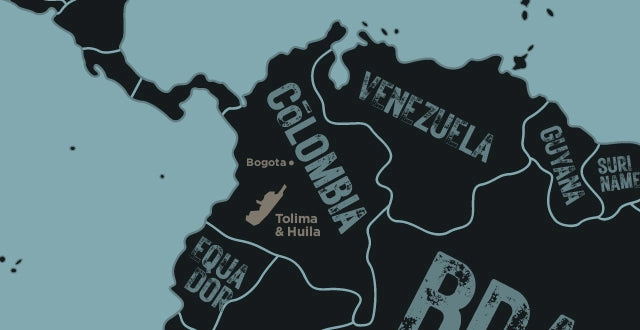 Ground Coffee Society Colombia Dulima map