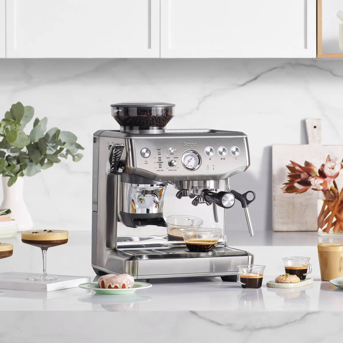 Sage Barista Express Impress Espresso Machine Stainless Steel