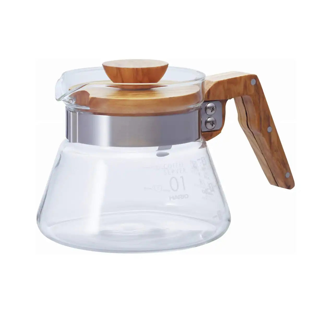 Hario V60 Olive Wood Glass Server