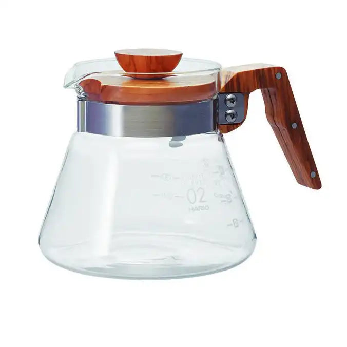 Hario V60 Olive Wood Glass Server